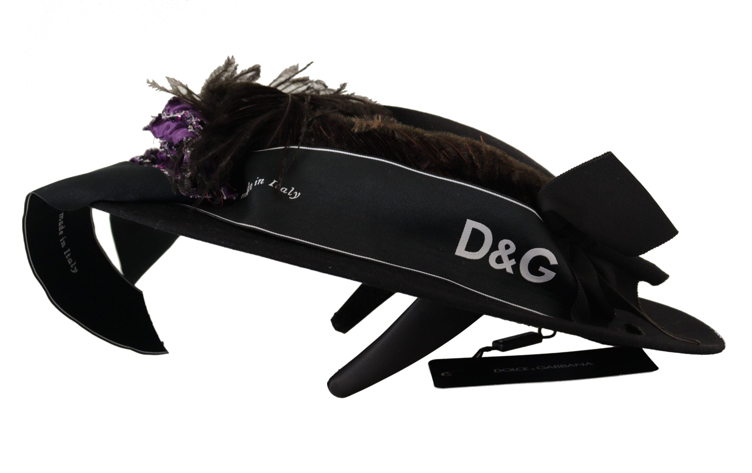 Dolce &amp; Gabbana – Eleganter schwarzer Hut mit breiter Krempe