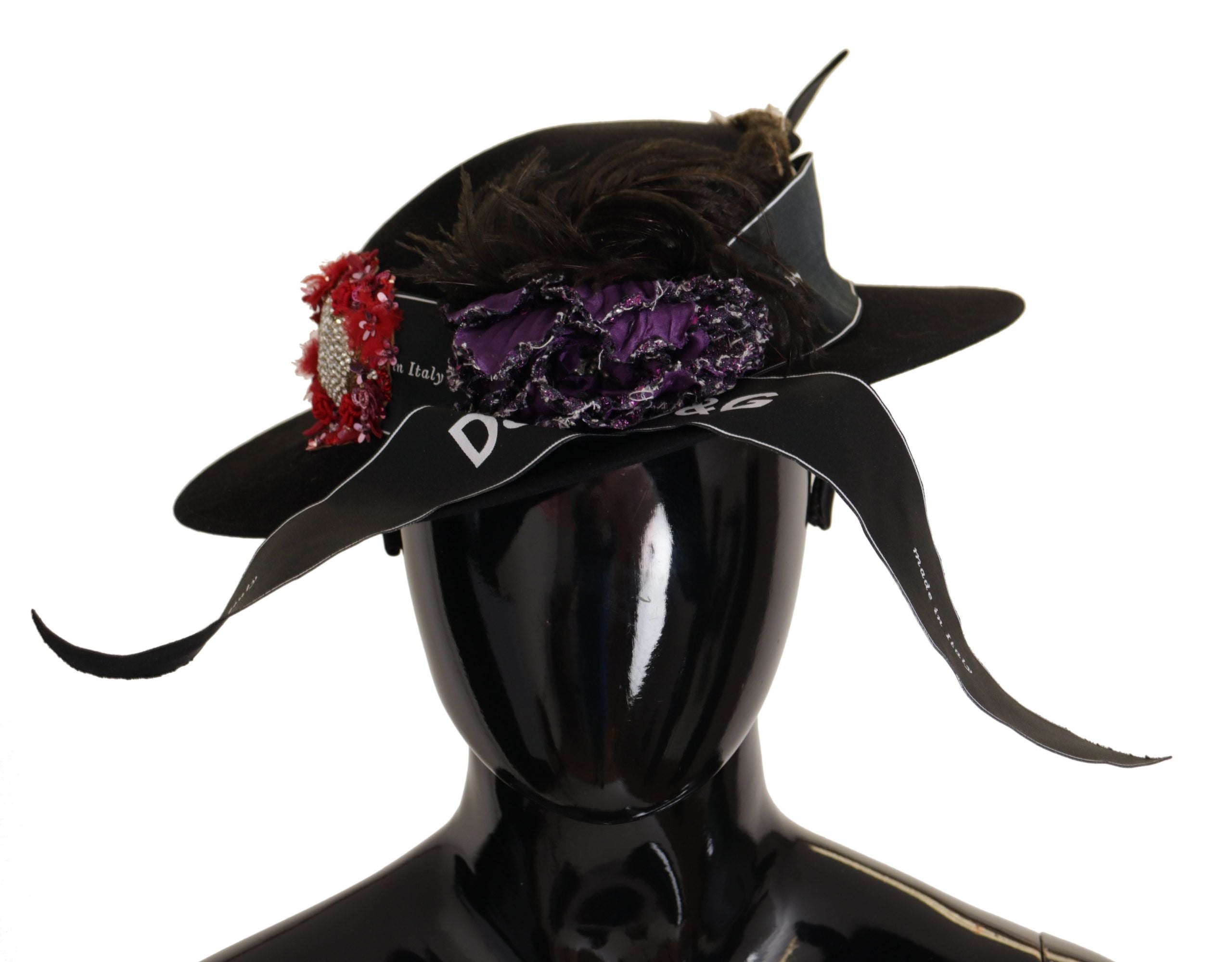 Dolce &amp; Gabbana – Eleganter schwarzer Hut mit breiter Krempe
