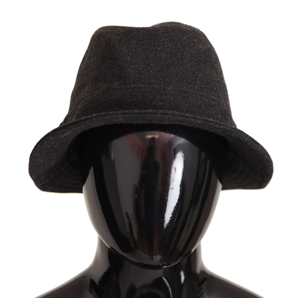 Dolce &amp; Gabbana Eleganter grauer Trilby-Hut aus Wolle und Kaschmir