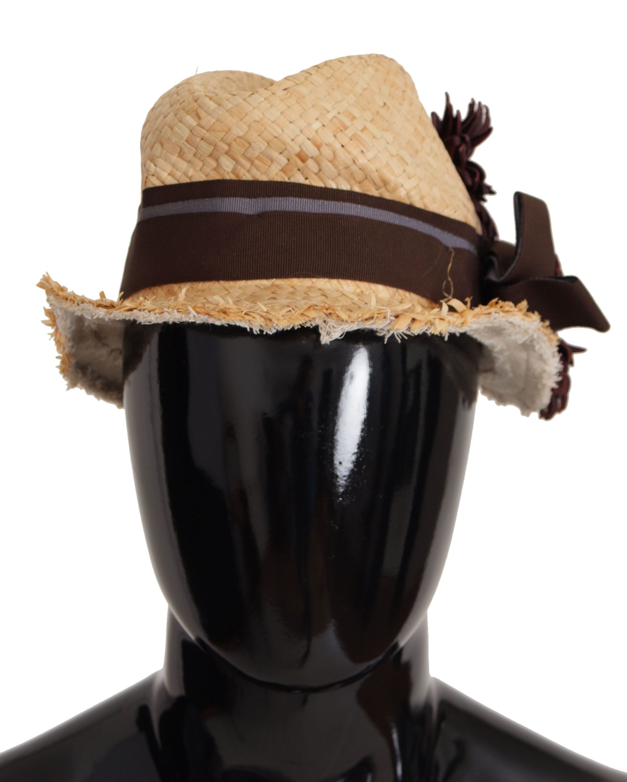 Dolce &amp; Gabbana – Schicker Fischerhut mit Blumenmuster in Sonnengelb