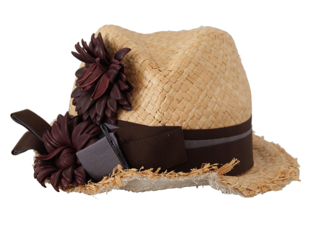 Dolce &amp; Gabbana – Schicker Fischerhut mit Blumenmuster in Sonnengelb