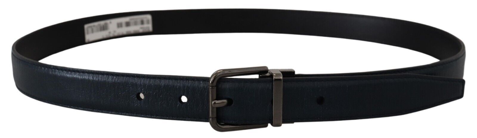 Dolce &amp; Gabbana Eleganter dunkelblauer Ledergürtel