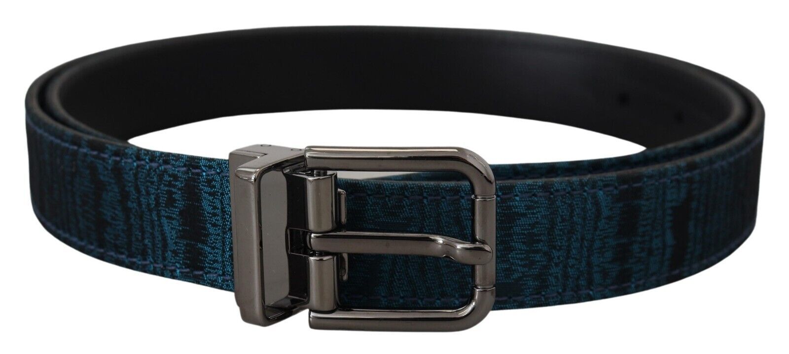 Dolce &amp; Gabbana Eleganter blauer Jacquard-Designergürtel