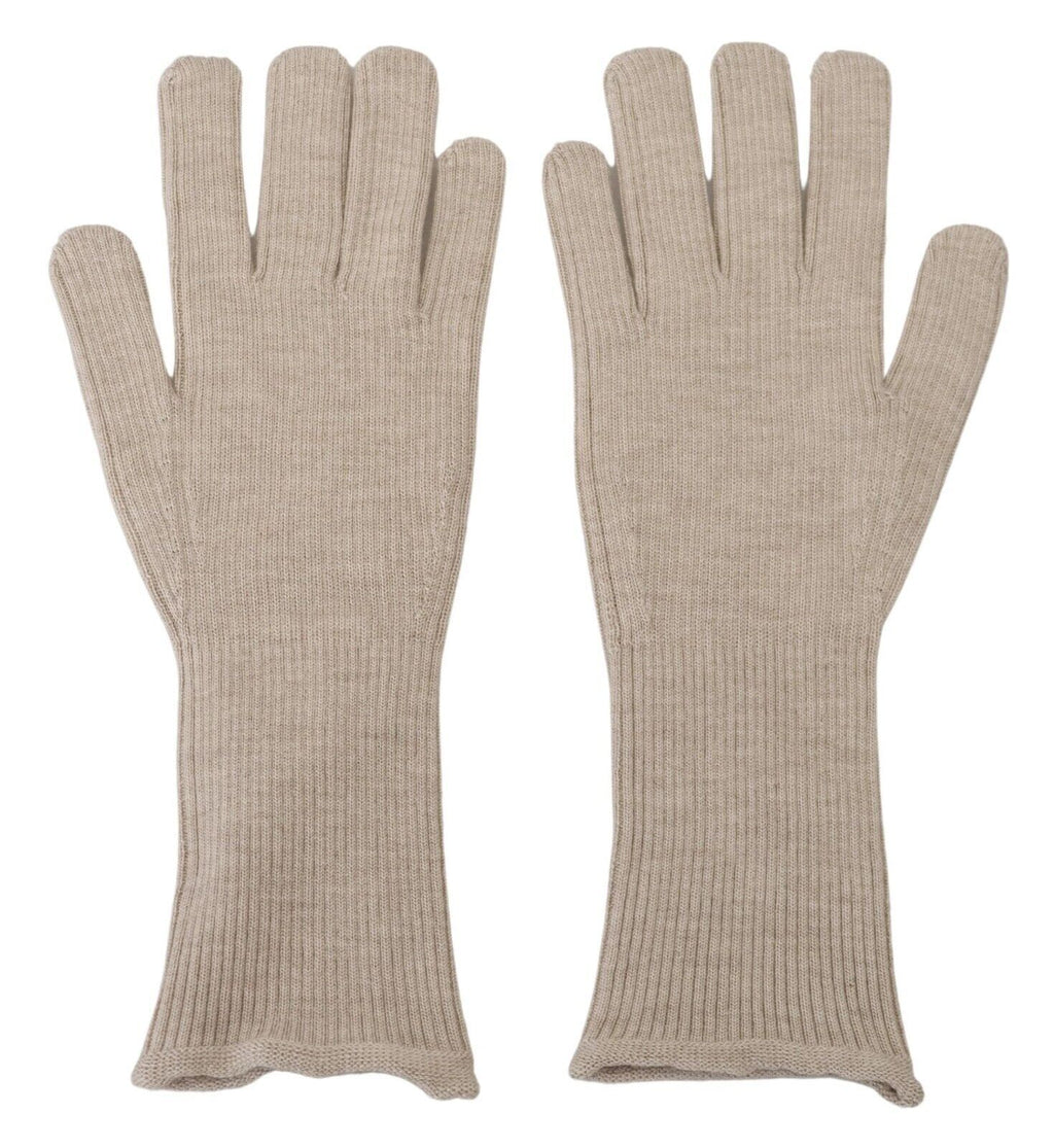 Dolce &amp; Gabbana – Elegante Handschuhe aus einer Mischung aus Kaschmir und Seide in Elfenbein