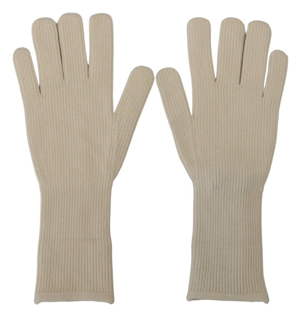 Dolce &amp; Gabbana Elegante weiße Kaschmirhandschuhe