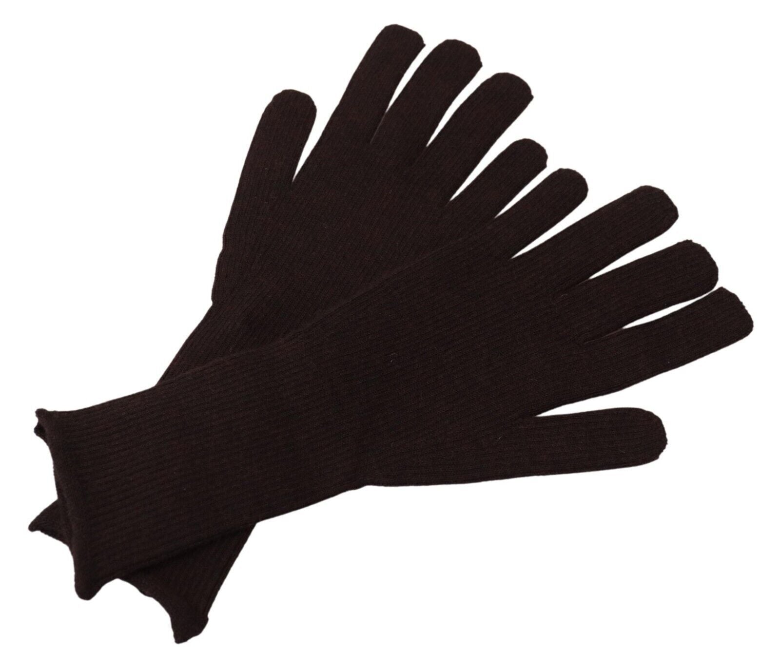 Dolce &amp; Gabbana Elegante braune Handschuhe aus Seidenkaschmir