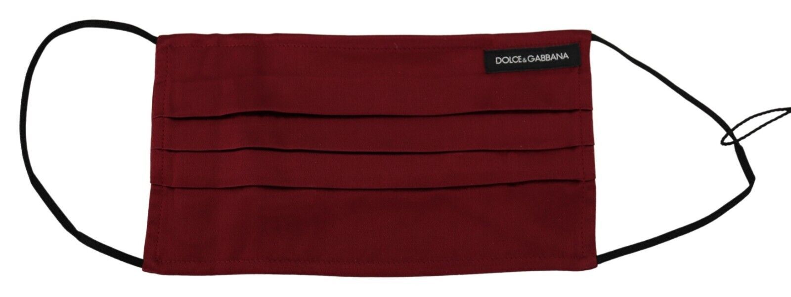 Dolce &amp; Gabbana – Elegante, kastanienbraune, plissierte Gesichtsmaske aus Seide