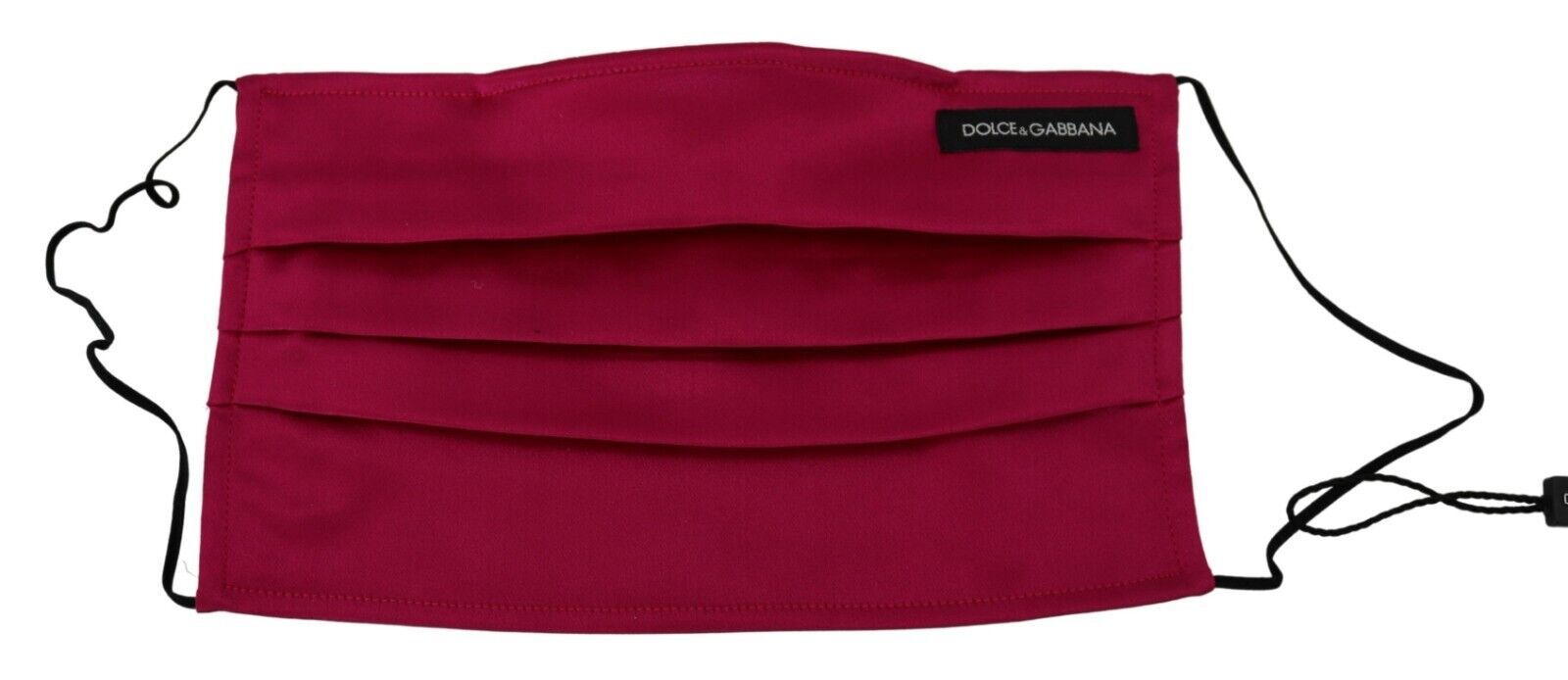 Dolce &amp; Gabbana – Elegante, plissierte Gesichtsmaske aus kastanienbrauner Seide