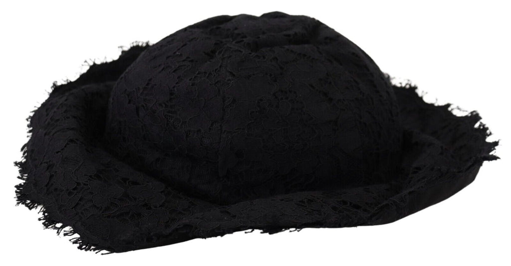 Dolce &amp; Gabbana Eleganter sonnentauglicher schwarzer Designerhut