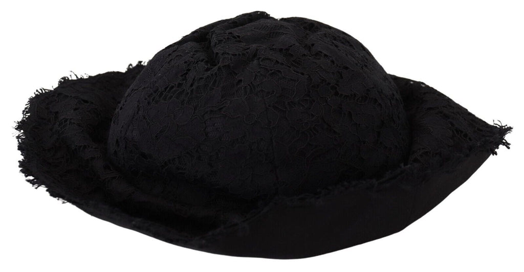 Dolce &amp; Gabbana Eleganter sonnentauglicher schwarzer Designerhut