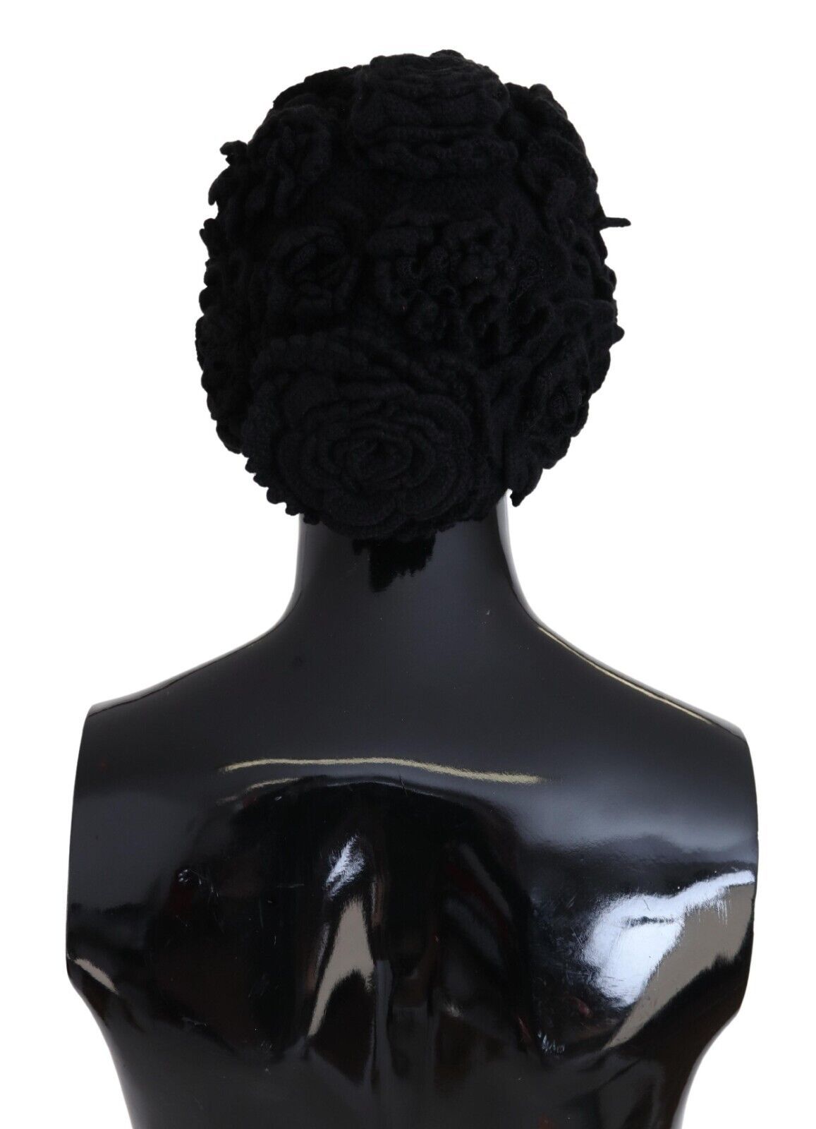 Dolce &amp; Gabbana Elegante schwarze Beanie-Mütze aus Schurwolle