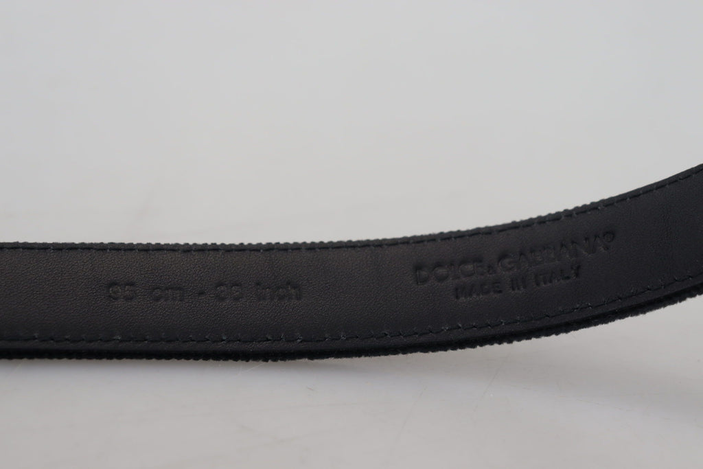 Dolce &amp; Gabbana Eleganter schwarzer Ledergürtel