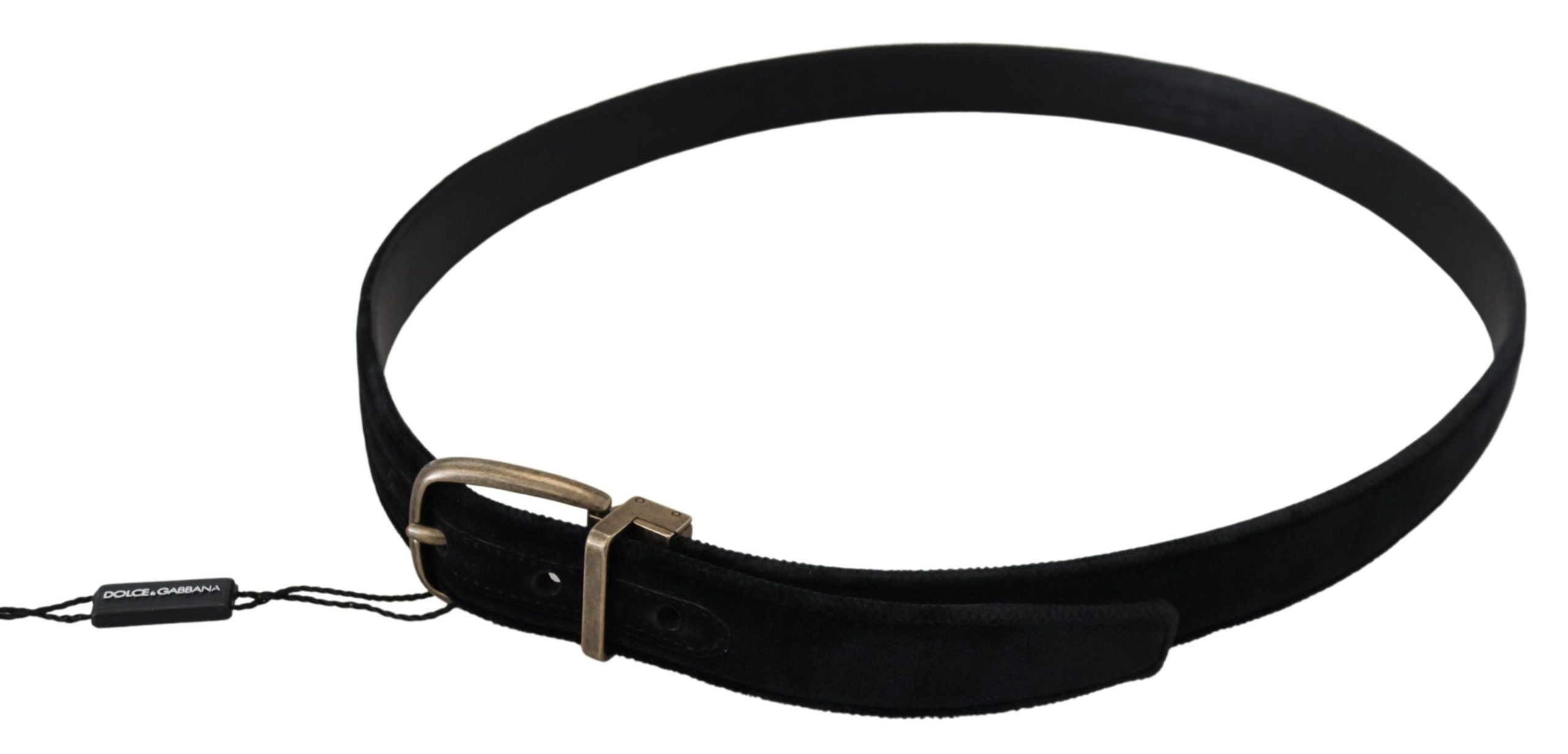 Dolce &amp; Gabbana Eleganter schwarzer Ledergürtel