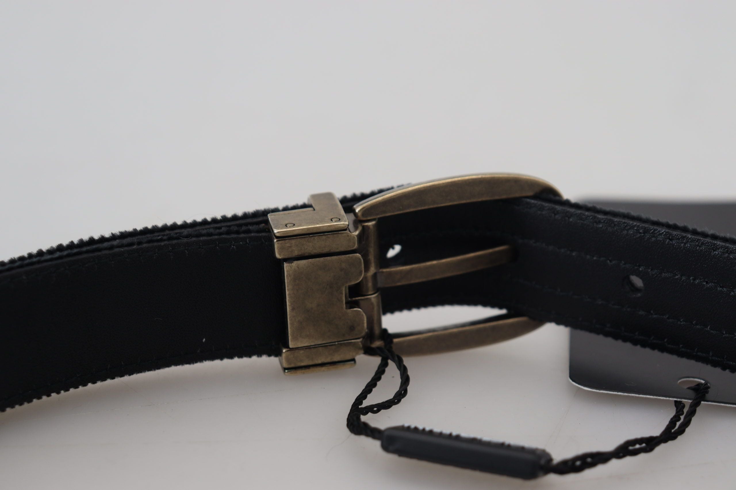 Dolce &amp; Gabbana Eleganter schwarzer Ledergürtel