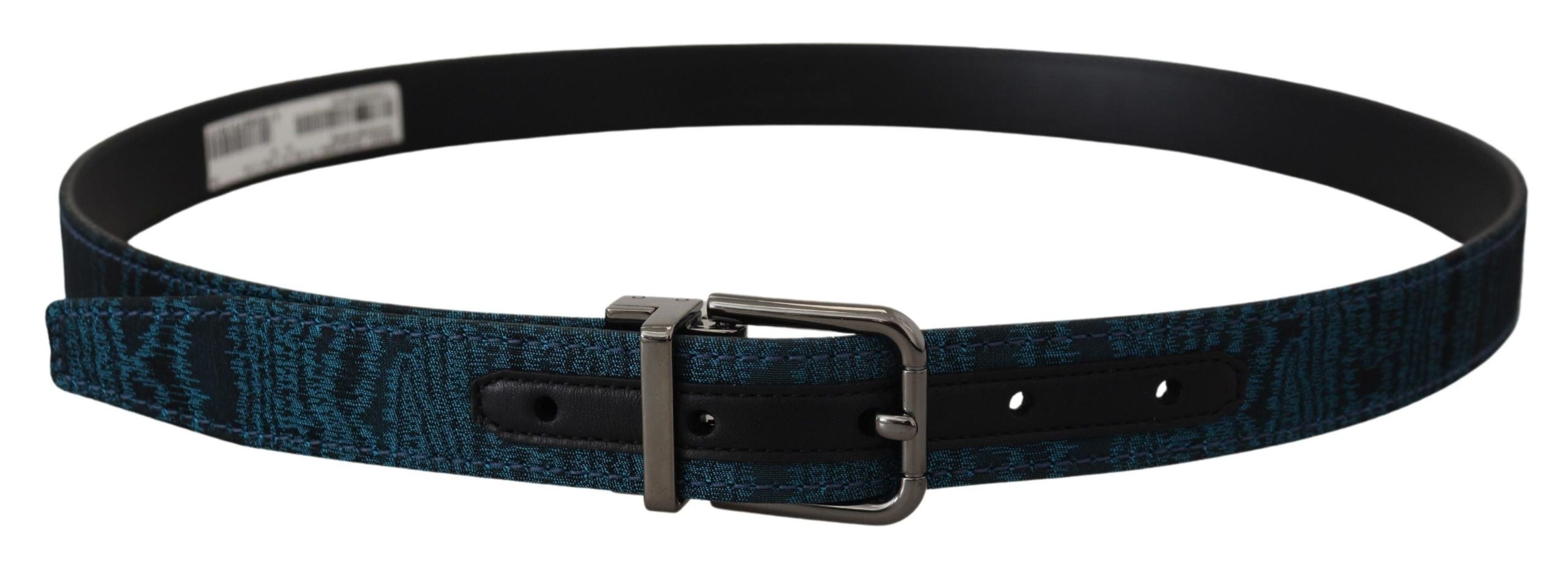 Dolce &amp; Gabbana Eleganter blauer Jacquard-Designergürtel