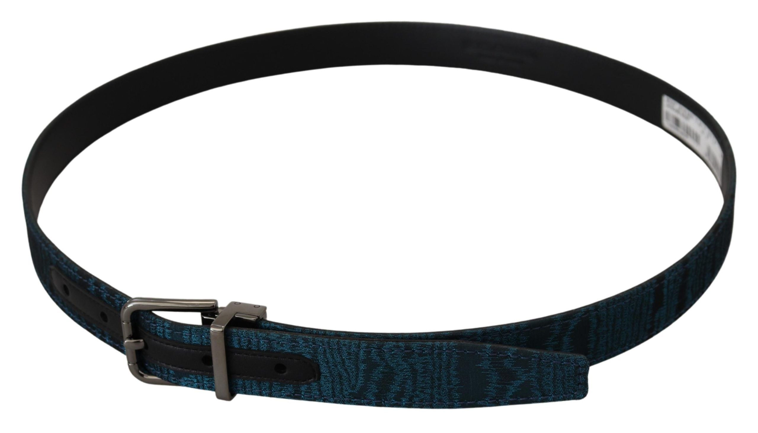 Dolce &amp; Gabbana Eleganter blauer Jacquard-Designergürtel