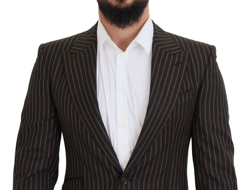 Dolce &amp; Gabbana – Eleganter, gestreifter Slim-Blazer aus Wollmischung