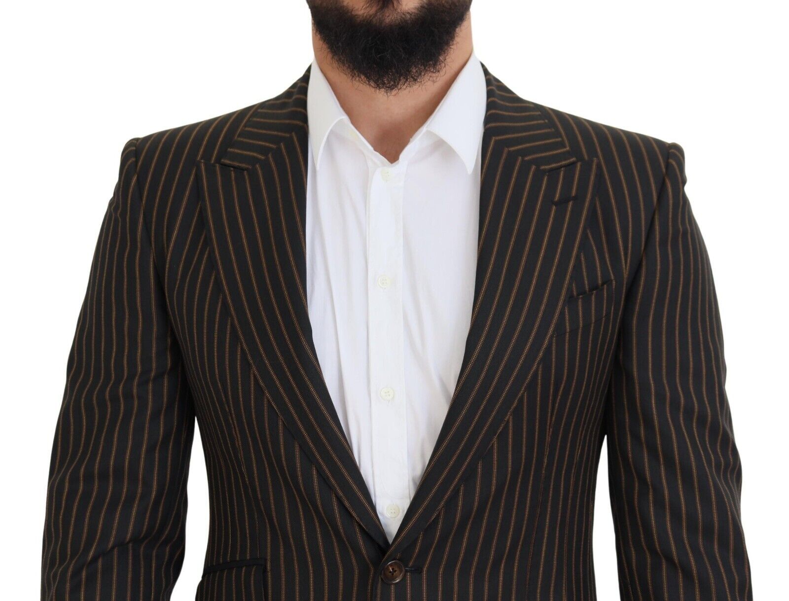 Dolce &amp; Gabbana – Eleganter, gestreifter Slim-Blazer aus Wollmischung