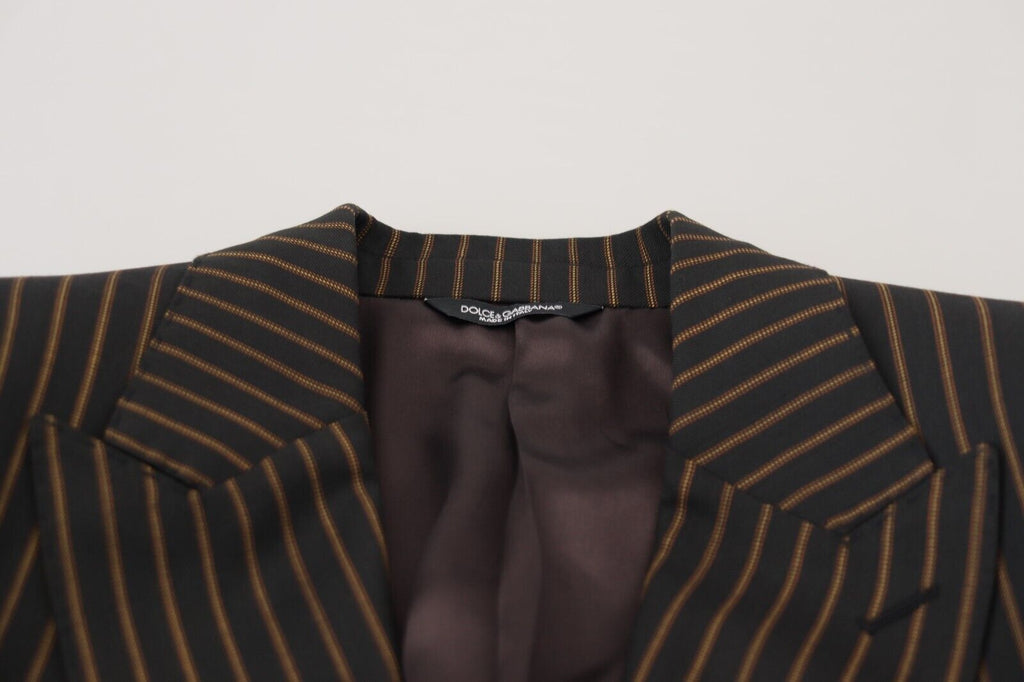 Dolce &amp; Gabbana – Eleganter, gestreifter Slim-Blazer aus Wollmischung