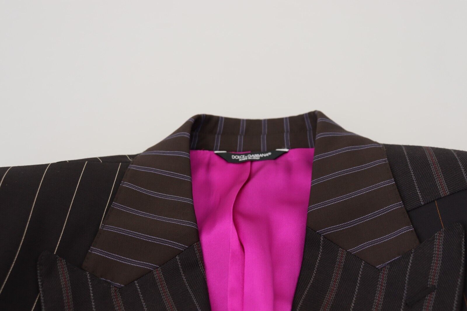 Dolce &amp; Gabbana, mehrfarbiger Slim-Fit-Blazer aus Woll-Seiden-Mischung