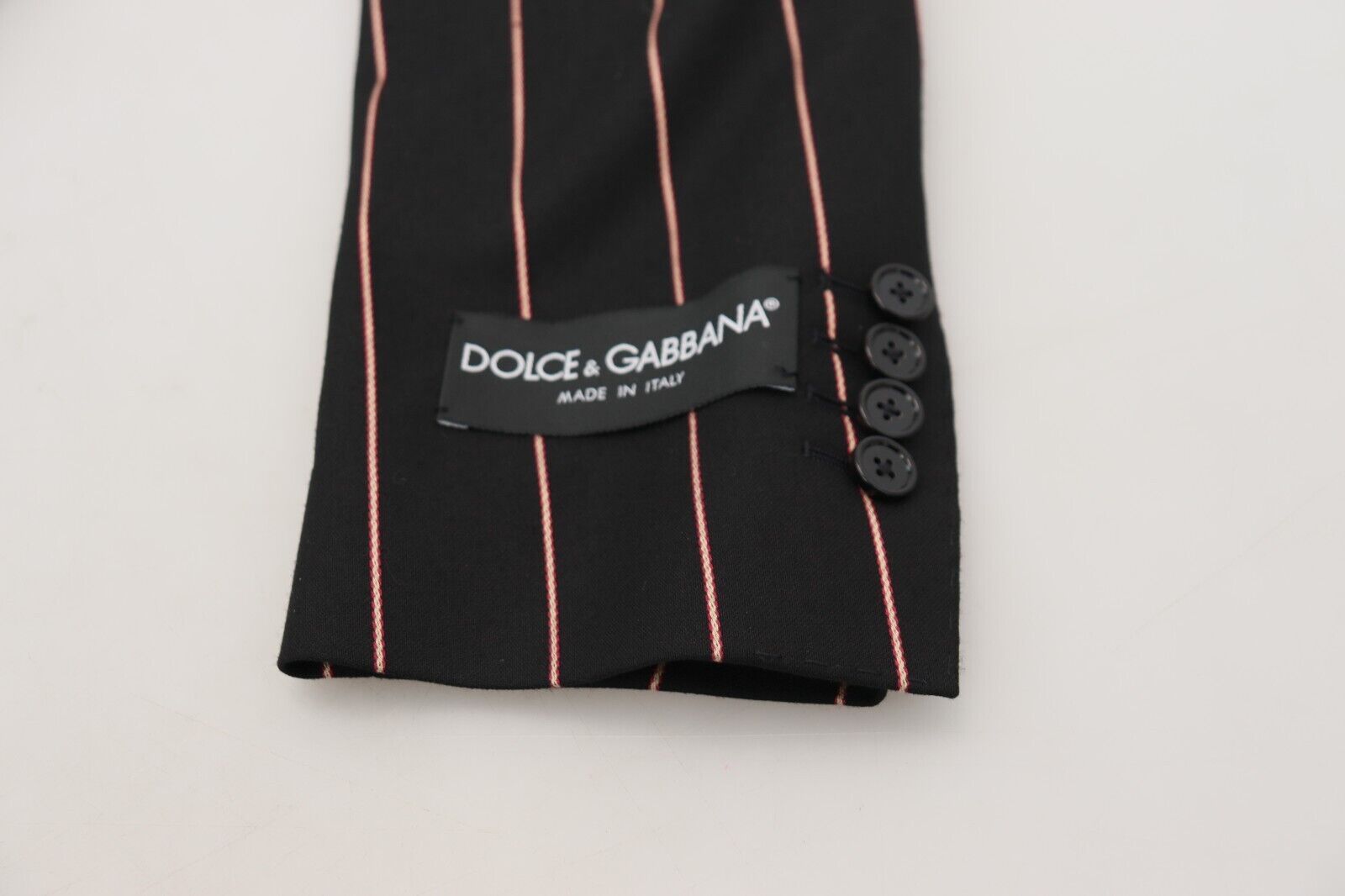 Dolce &amp; Gabbana Eleganter Slim Fit Zweireihiger Schwarzer Blazer