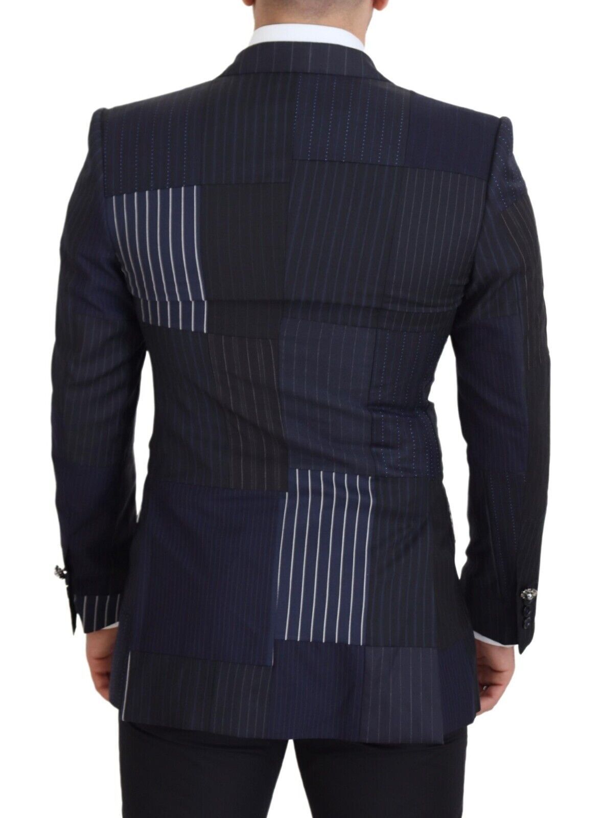 Dolce &amp; Gabbana Eleganter, marineblauer, zweireihiger Wollblazer