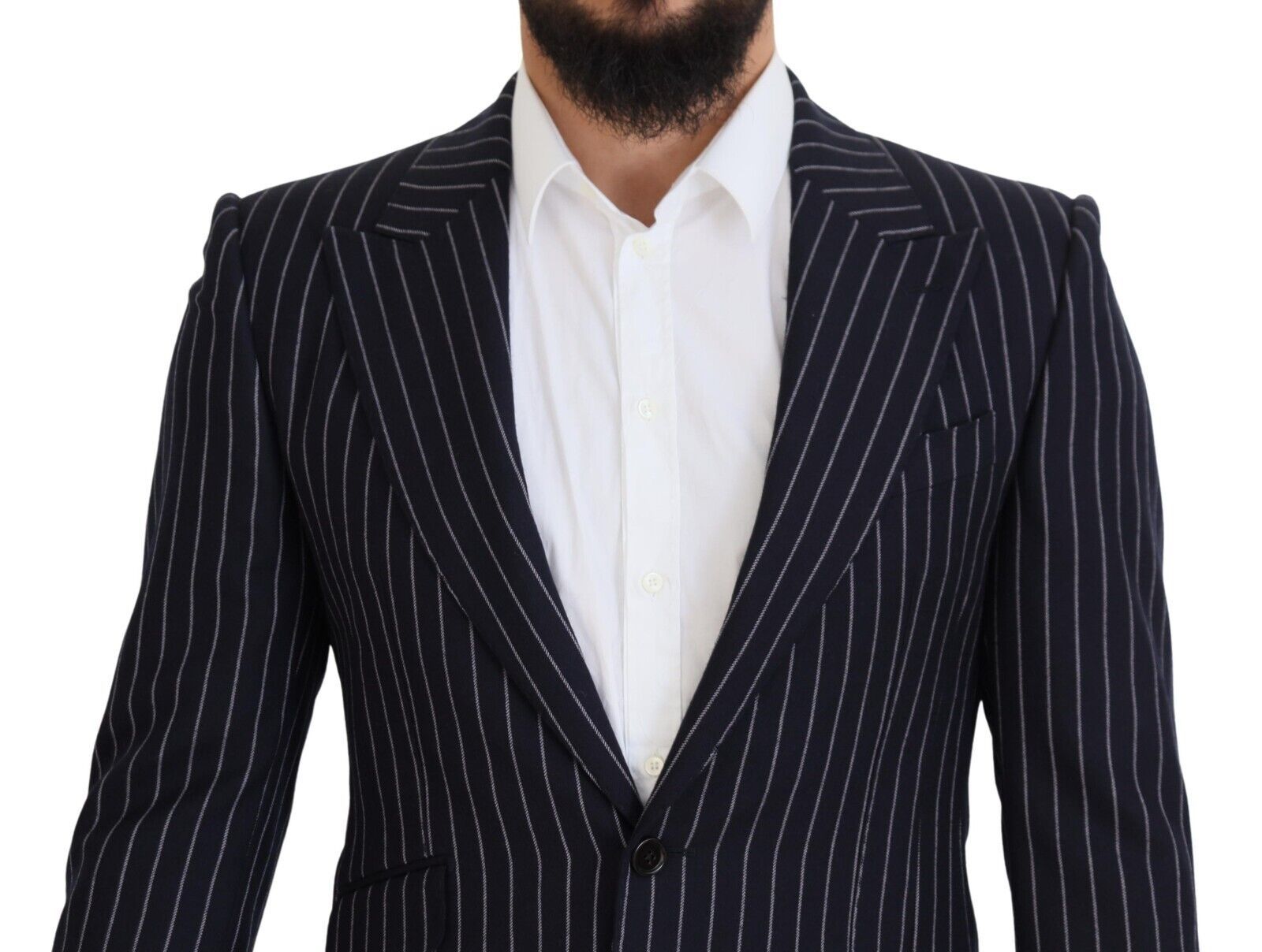 Dolce &amp; Gabbana Eleganter, marineblauer Slim Fit-Wollblazer