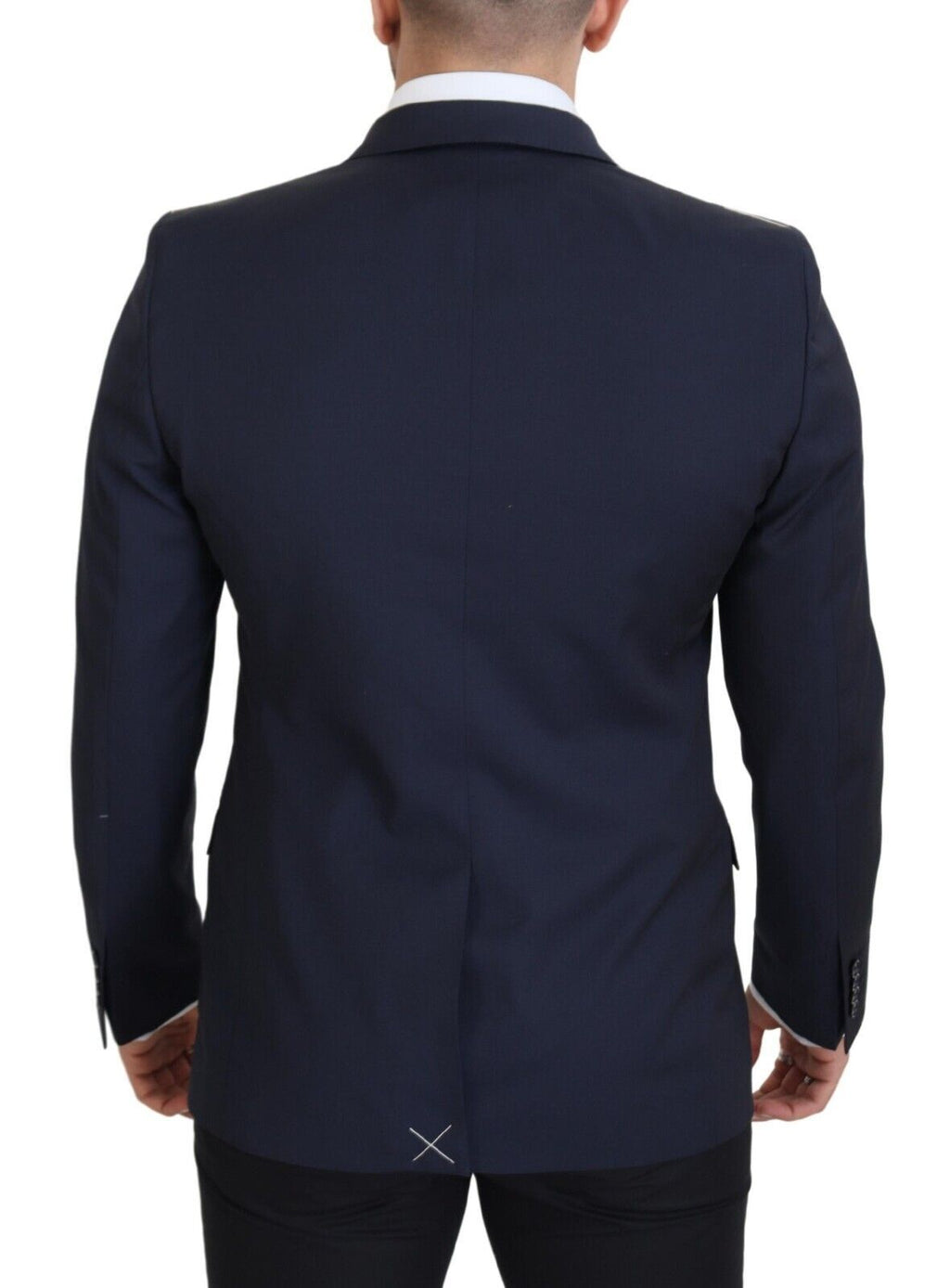 Dolce &amp; Gabbana Eleganter dunkelblauer Slim Fit Wollblazer
