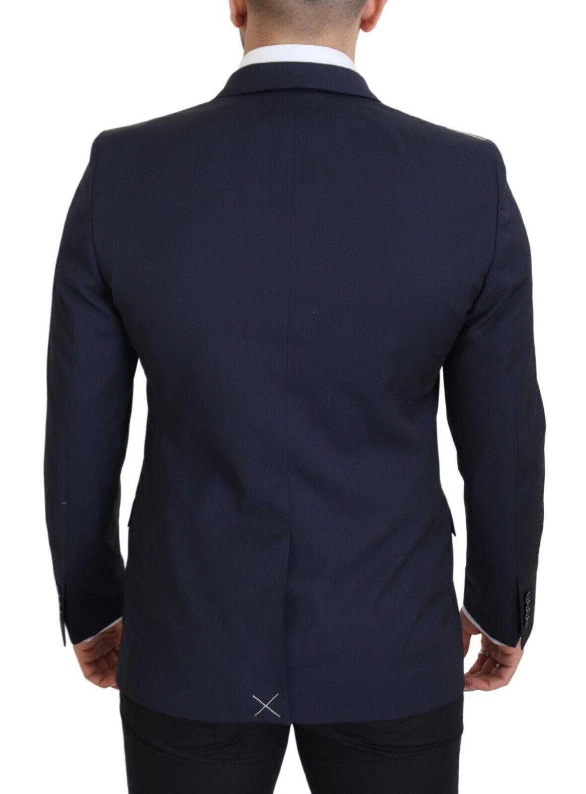 Dolce &amp; Gabbana Eleganter dunkelblauer Slim Fit Wollblazer