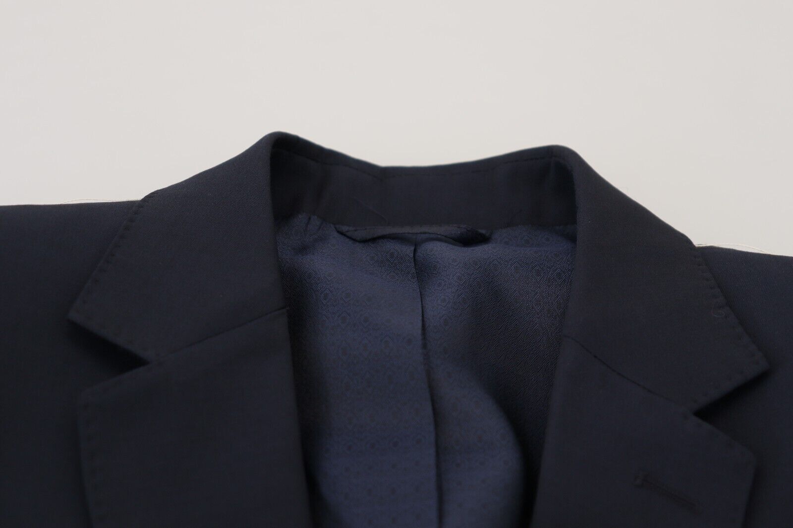 Dolce &amp; Gabbana Eleganter dunkelblauer Slim Fit Wollblazer
