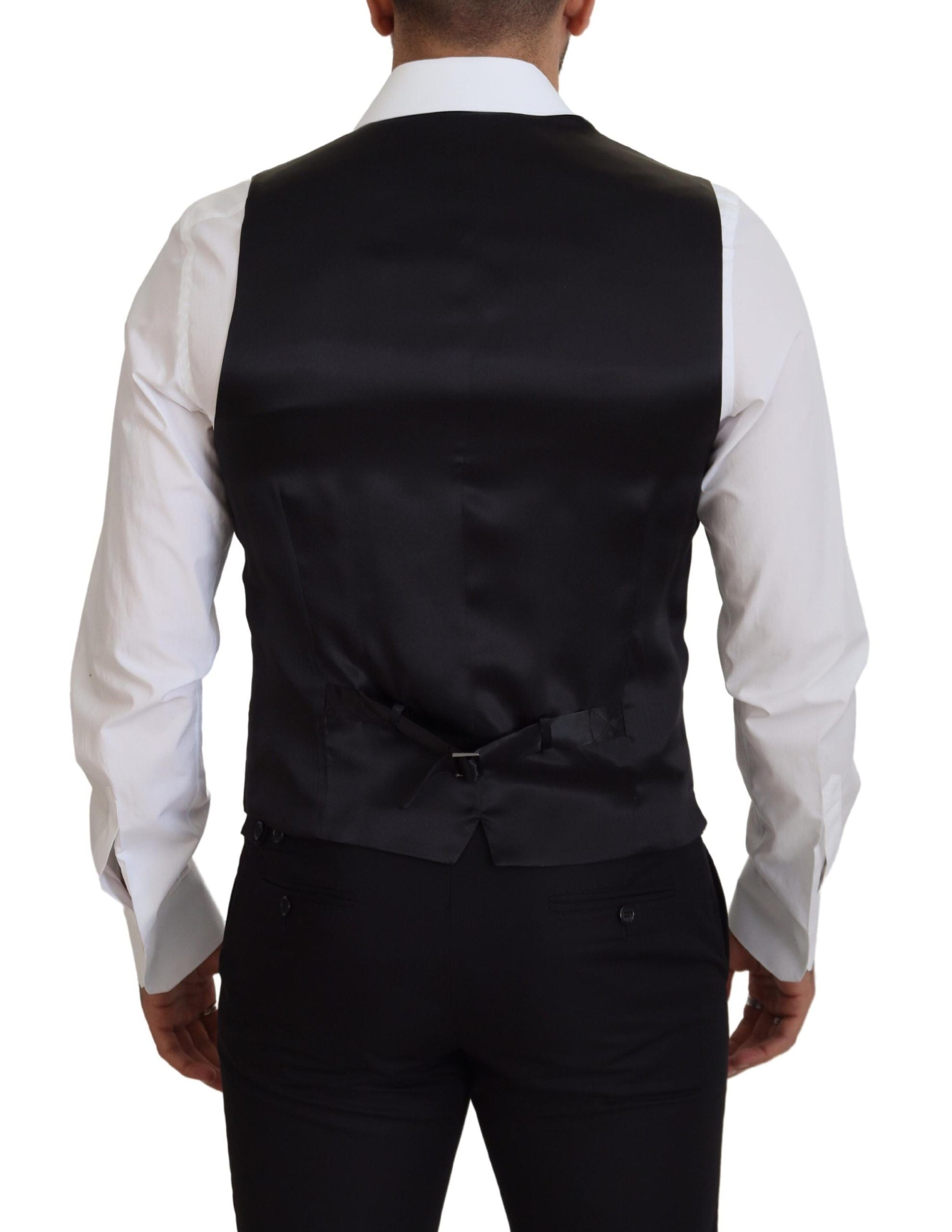 Dolce &amp; Gabbana Elegante schwarze einreihige Weste