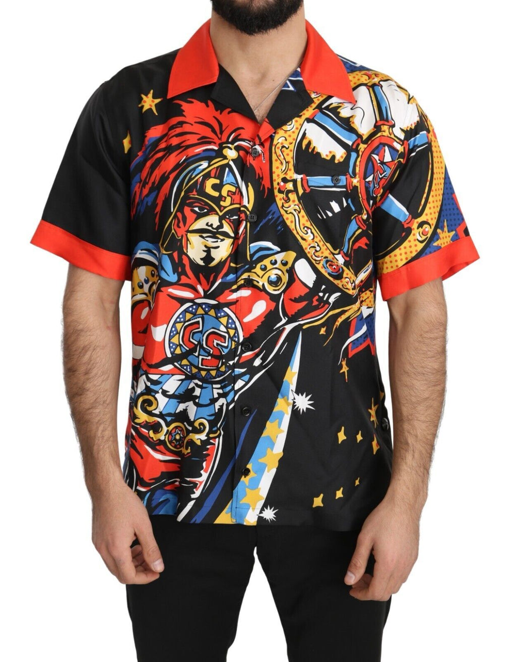 Dolce &amp; Gabbana Mehrfarbiges Casual Elegance-Hemd aus Seide