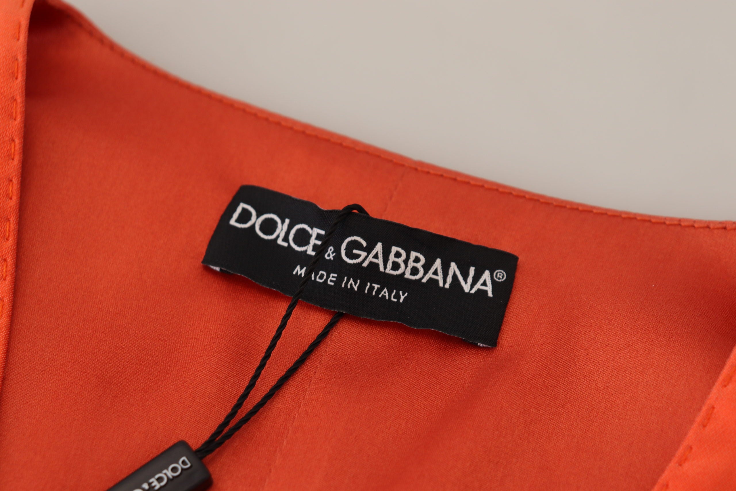 Dolce &amp; Gabbana Elegante orange Seidenweste