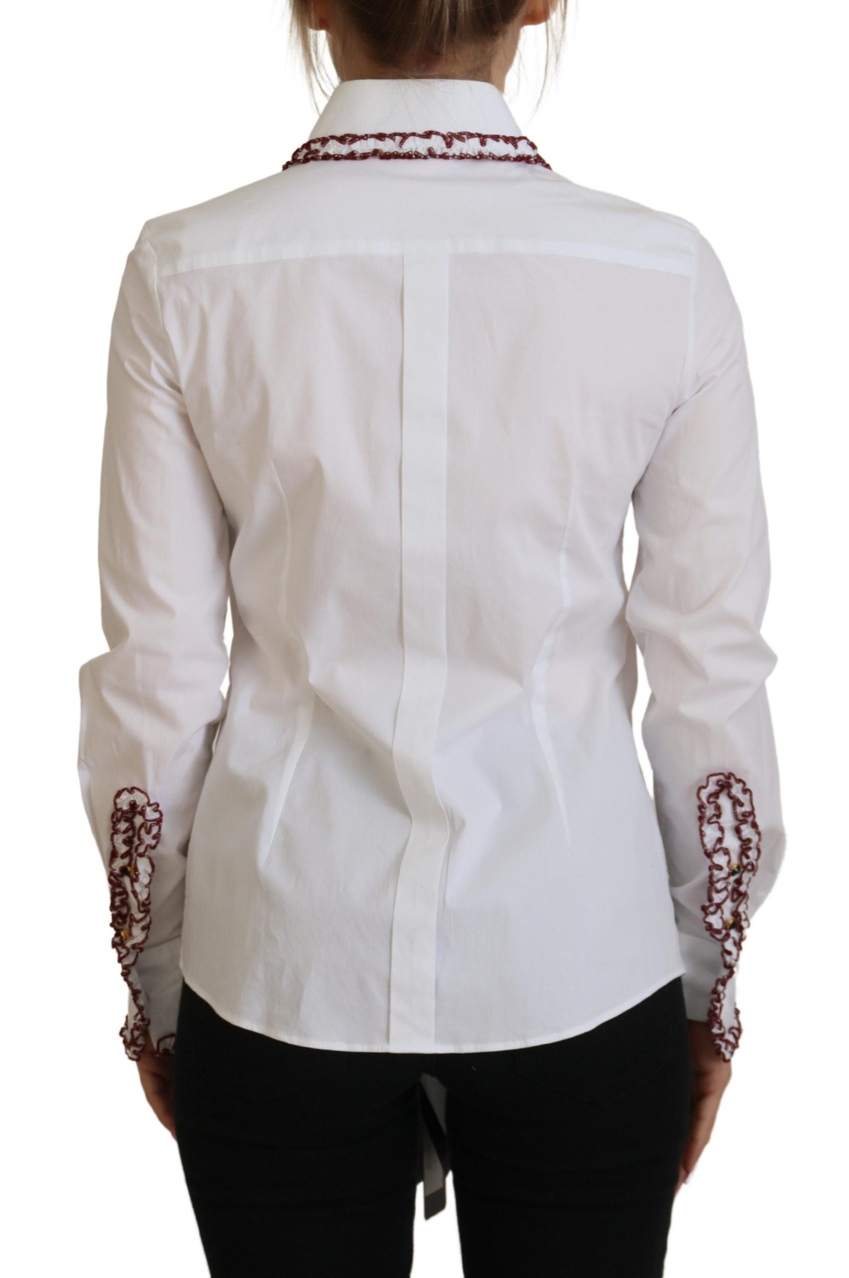 Dolce &amp; Gabbana Elegantes Poloshirt aus weißer Baumwolle