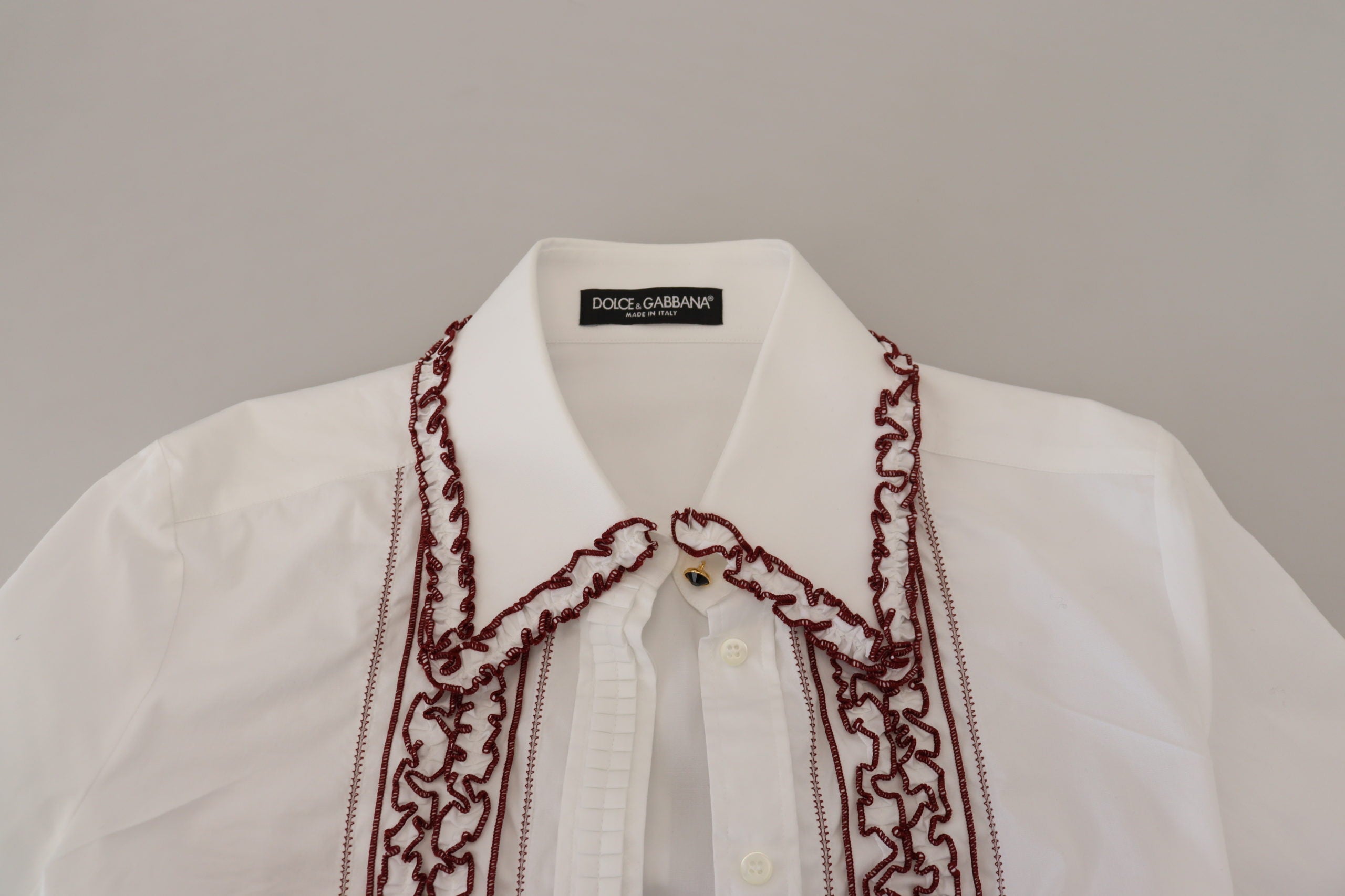 Dolce &amp; Gabbana Elegantes Poloshirt aus weißer Baumwolle
