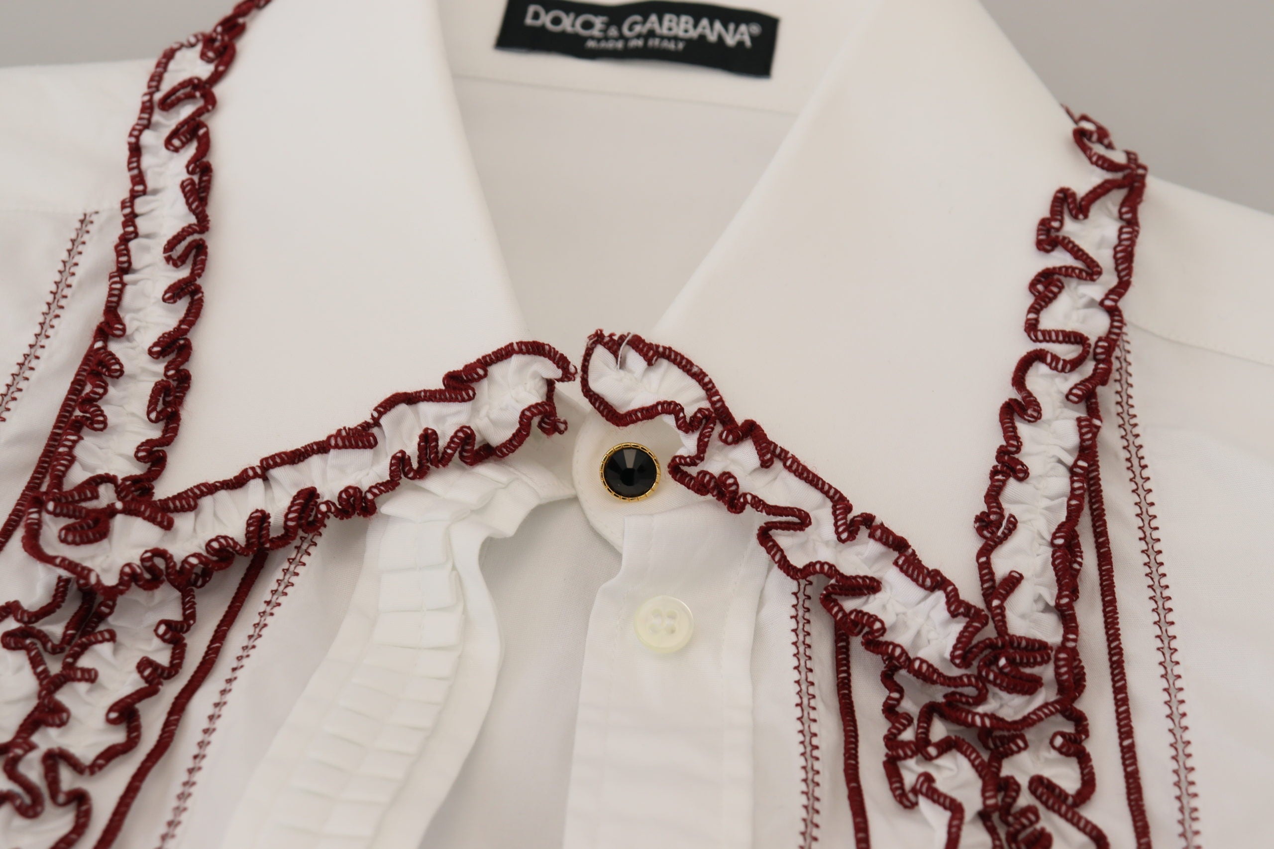 Dolce &amp; Gabbana Elegantes Poloshirt aus weißer Baumwolle
