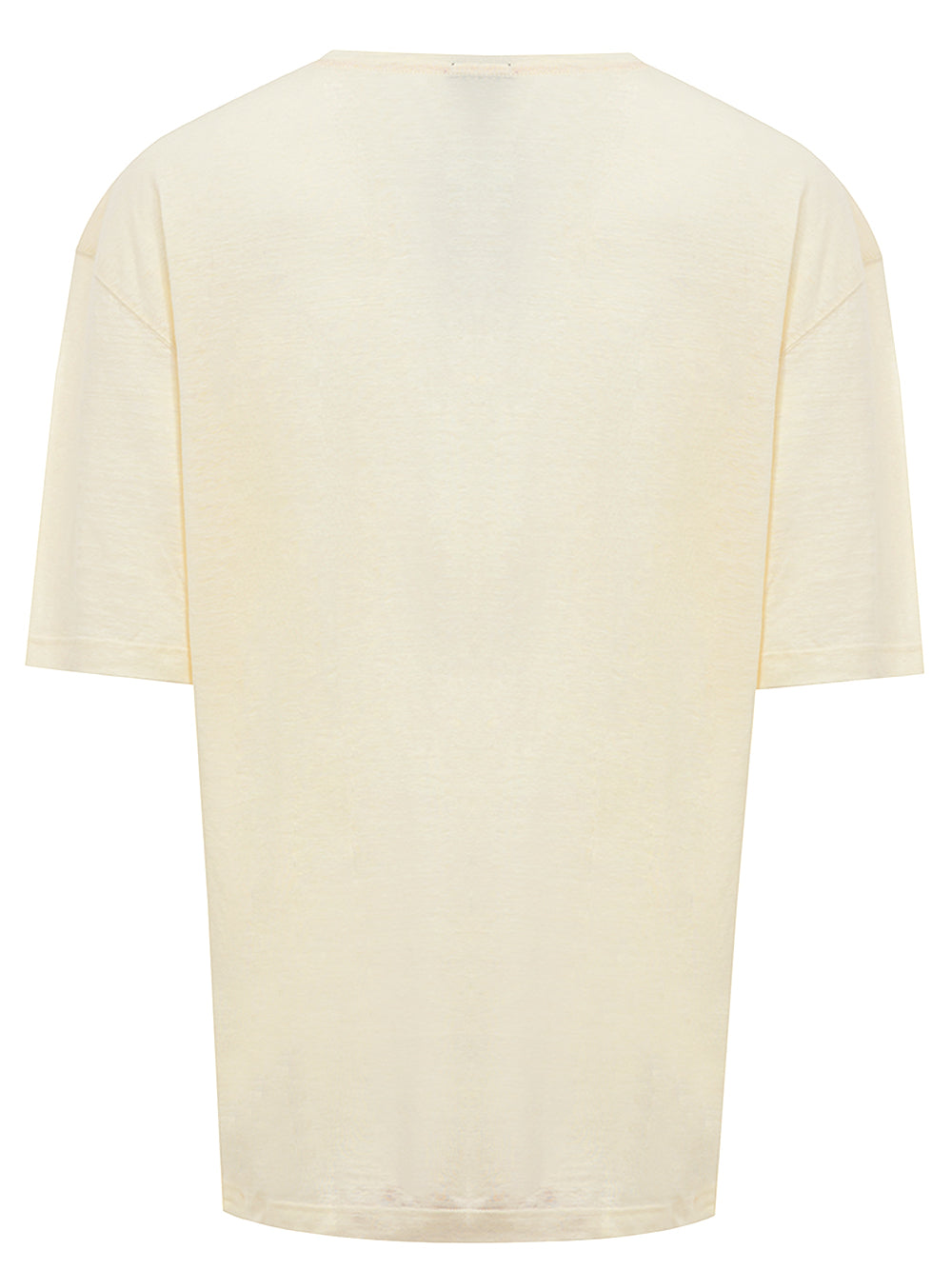 Corneliani Light Yellow Short Sleeve Linen T-Shirt