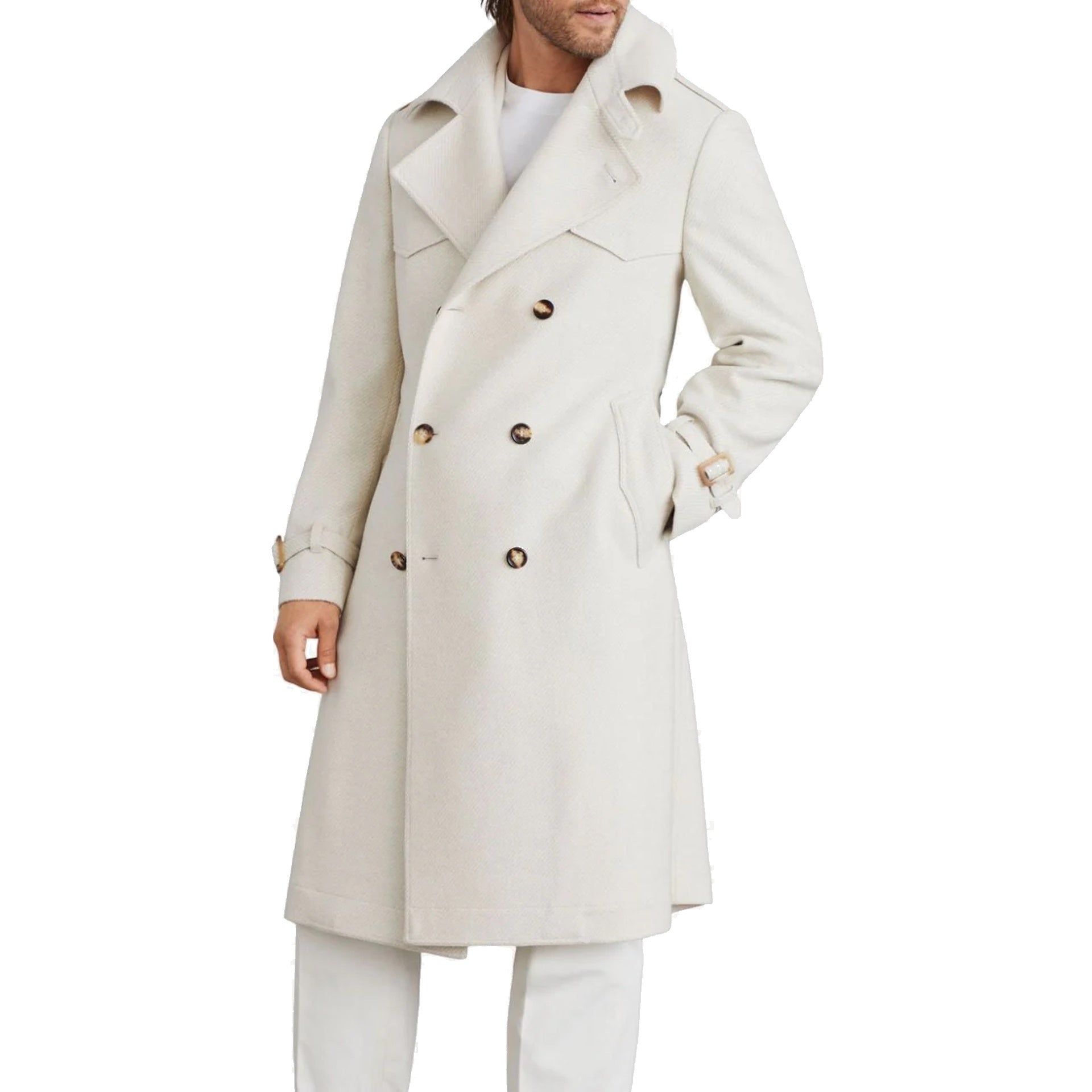 Brunello Cucinelli Wool Trench Coat - MEN CLOTHING - BRUNELLO CUCINELLI - Tluxy New