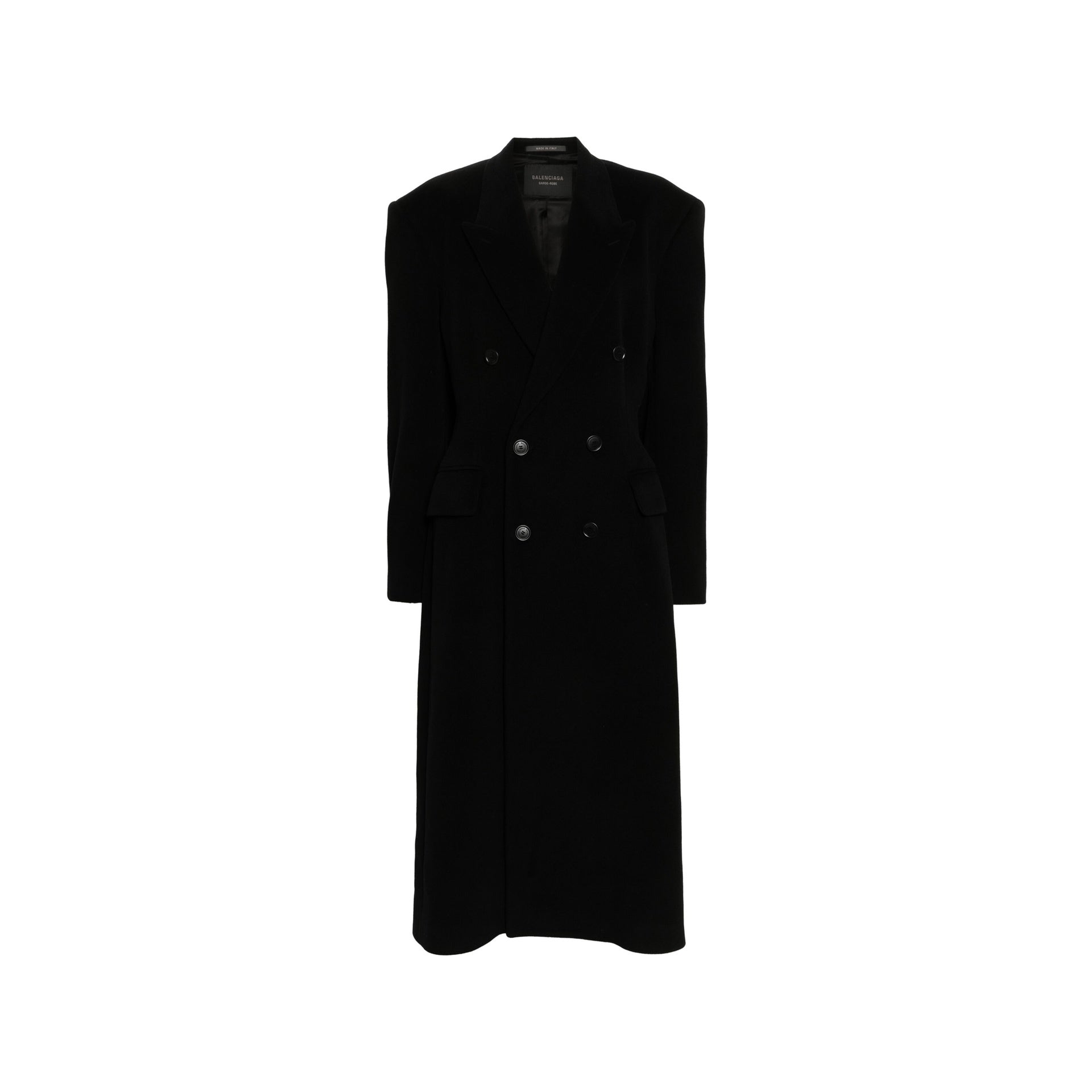 Balenciaga Cashmere And Wool Cinched Coat