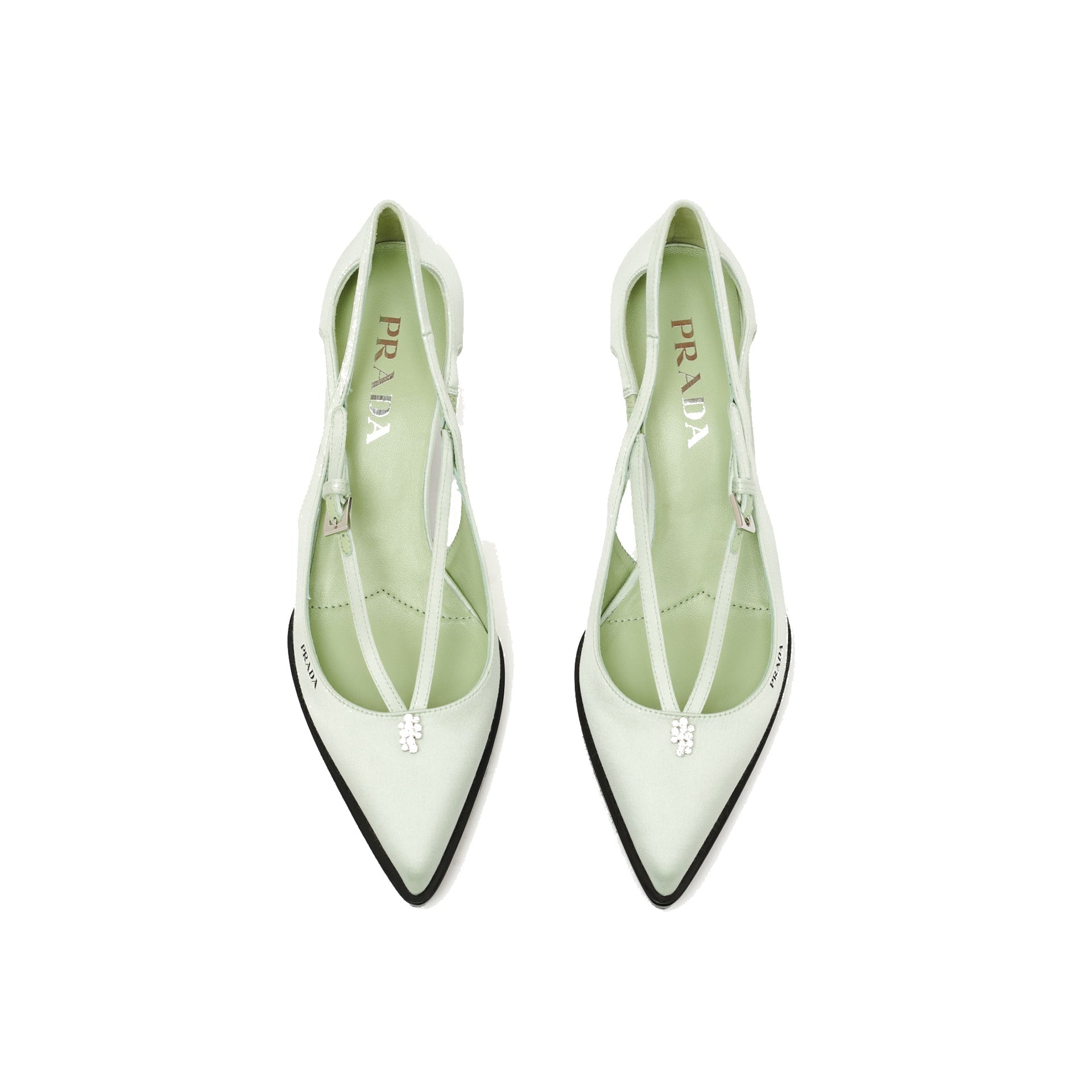 Prada Cut-Out Satin Pumps