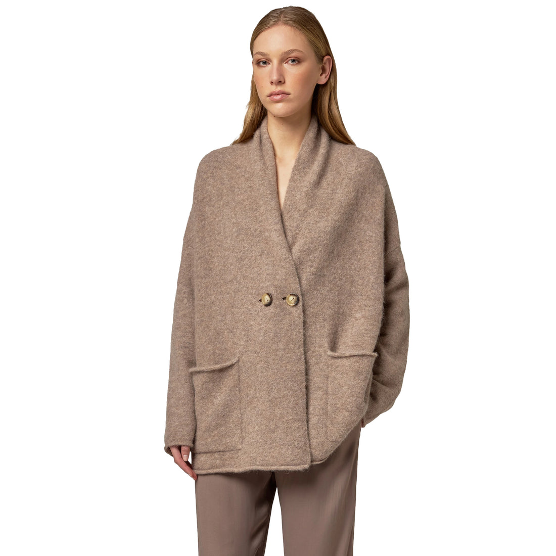 Alpha Studio Sweaters Beige Woman