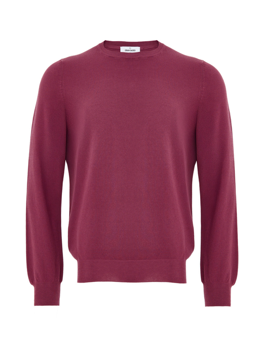 Gran Sasso Purple Cotton Crewneck Sweater