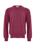 Gran Sasso Purple Cotton Crewneck Sweater