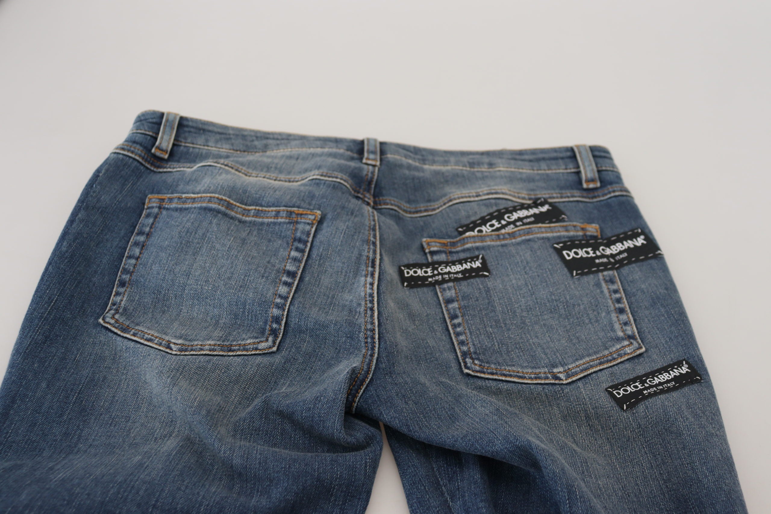 Dolce &amp; Gabbana Elegante zerfetzte Jeanshose – Schicke Freizeitkleidung