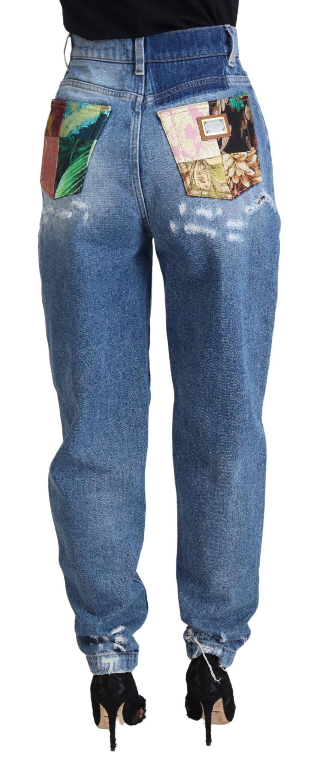 Dolce &amp; Gabbana Chic zerfetzte Jeanshose - Indigo Essence