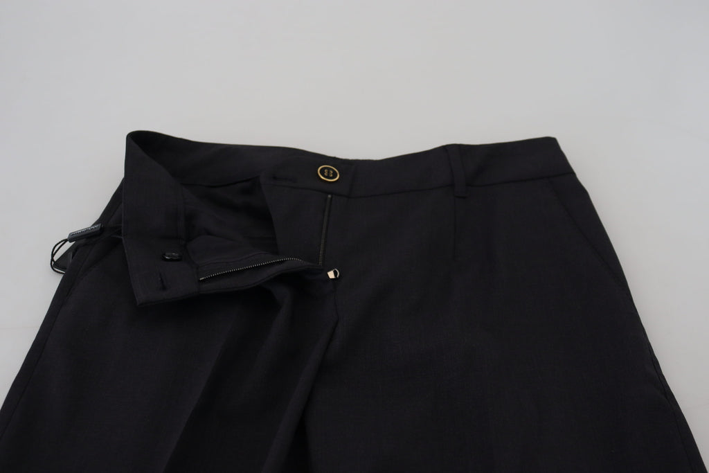 Dolce &amp; Gabbana Schicke Hose aus grauer Wollmischung für gehobenen Stil