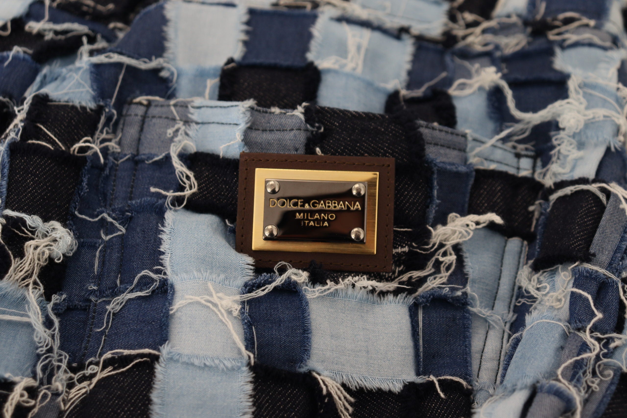 Dolce &amp; Gabbana – Mehrfarbige Skinny-Jeans mit Patchwork und hoher Taille