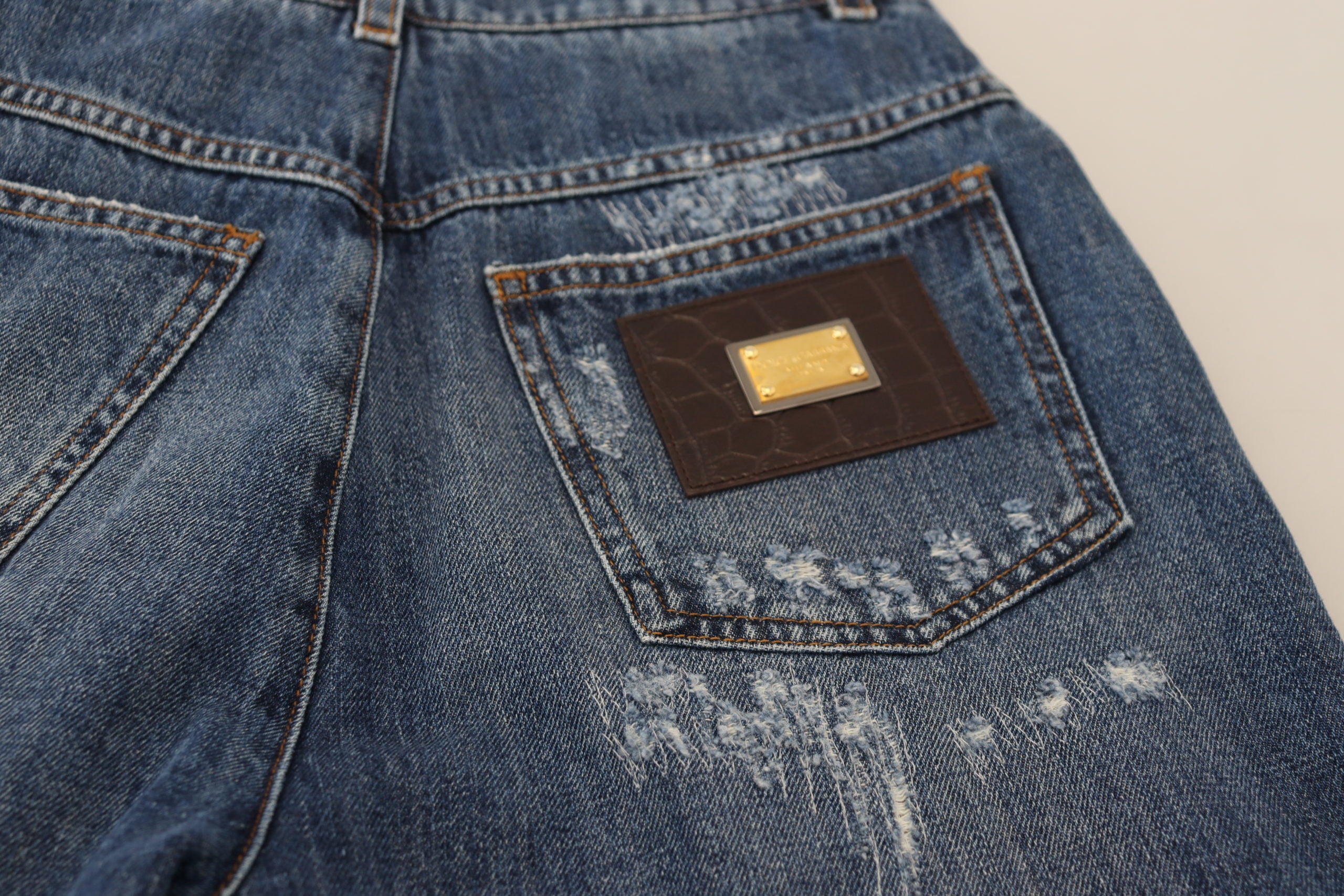 Dolce &amp; Gabbana Elegante zerfetzte Jeans