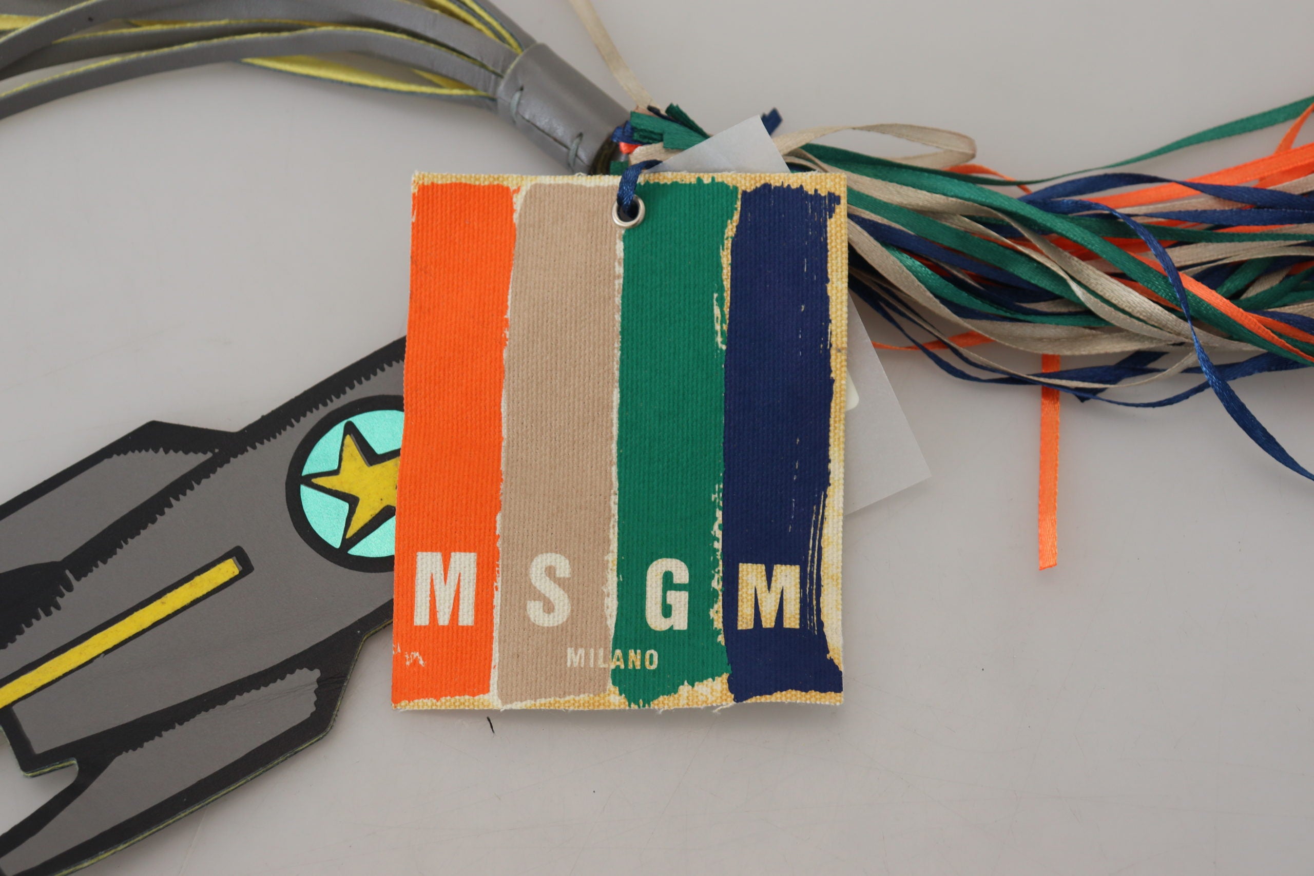 MSGM Schicker mehrfarbiger Schlüsselanhänger &amp; Taschenanhänger