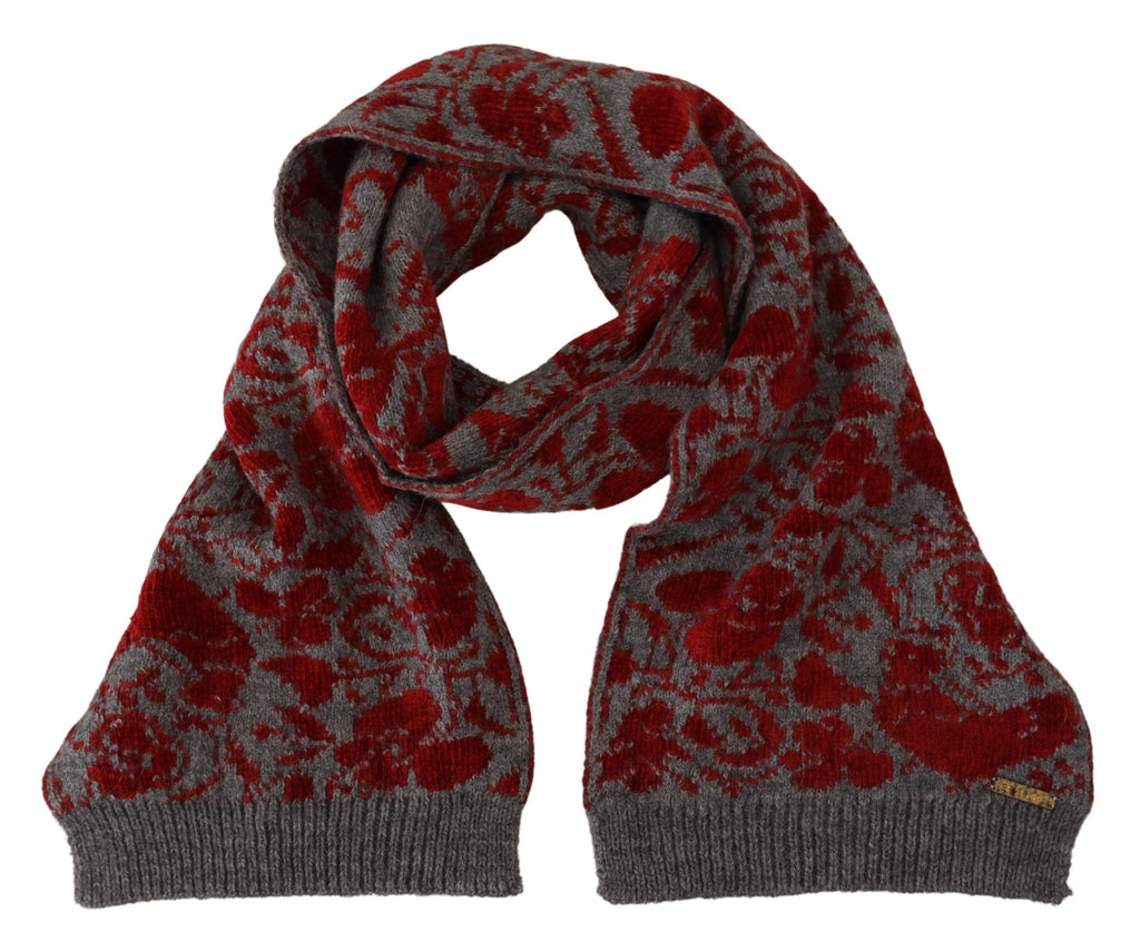 GF Ferre Chic Wickelschal aus Baumwolle in Rot und Grau